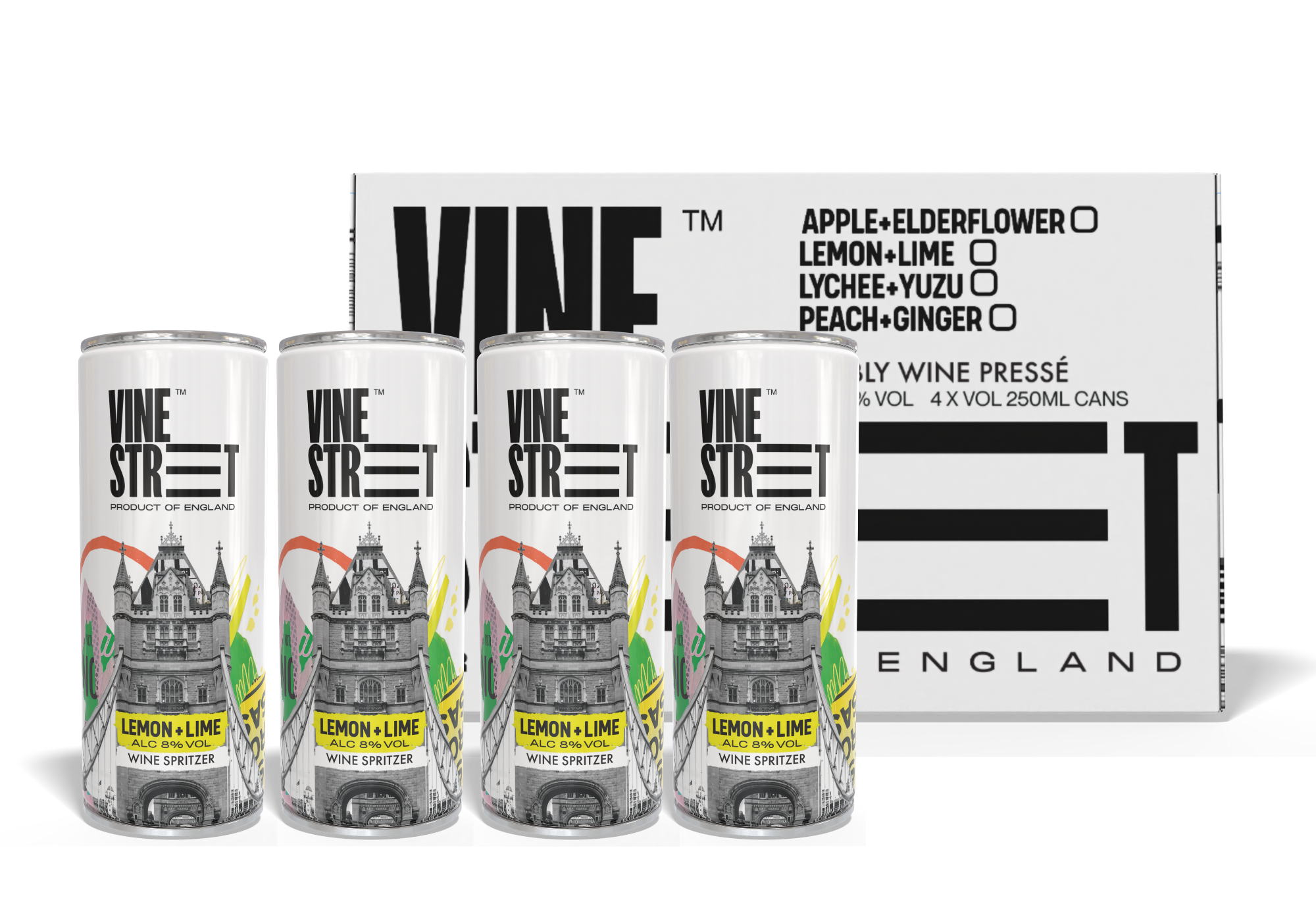 LEMON + LIME WINE SPRITZER - 4 CANS