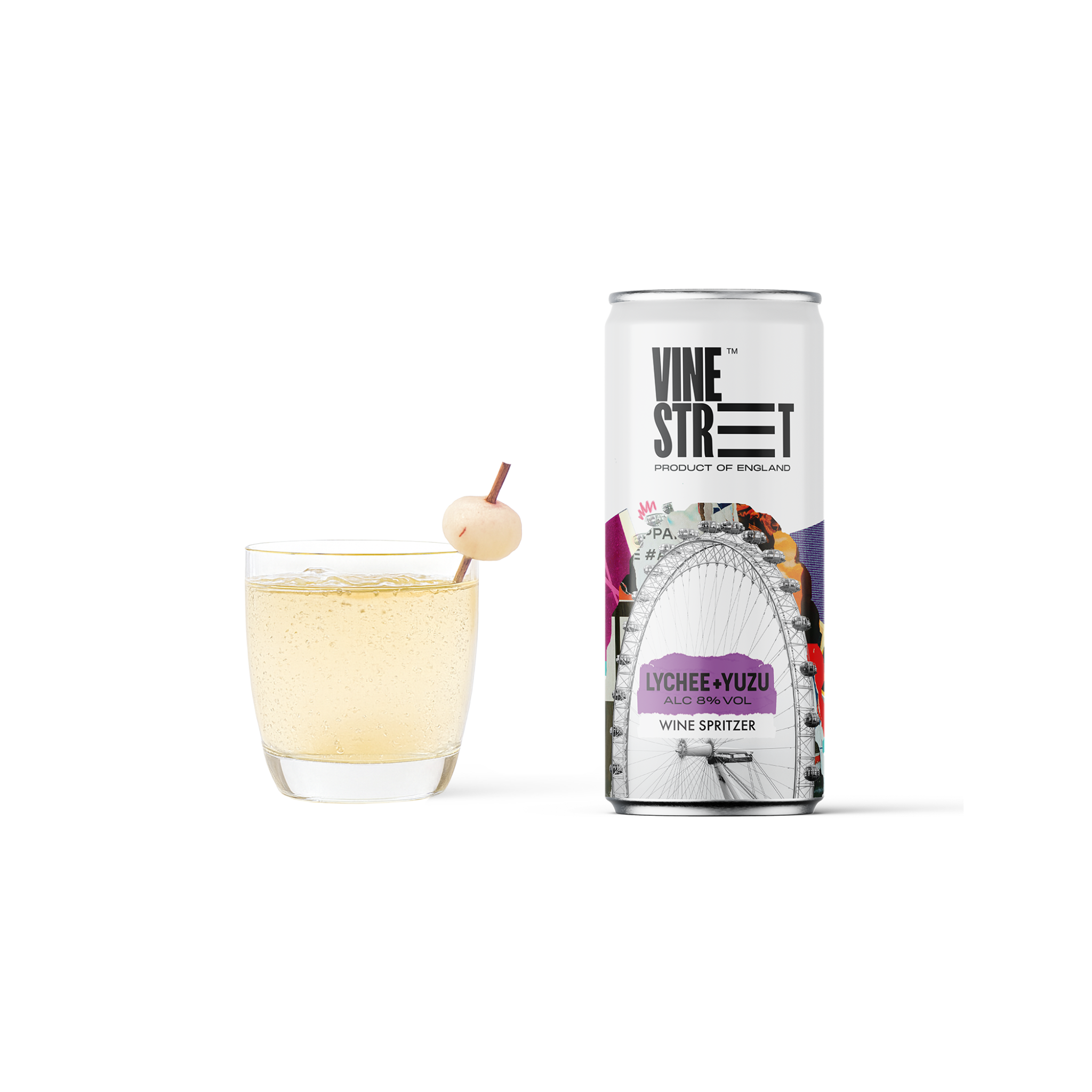 LYCHEE + YUZU WINE SPRITZER - 4 CANS