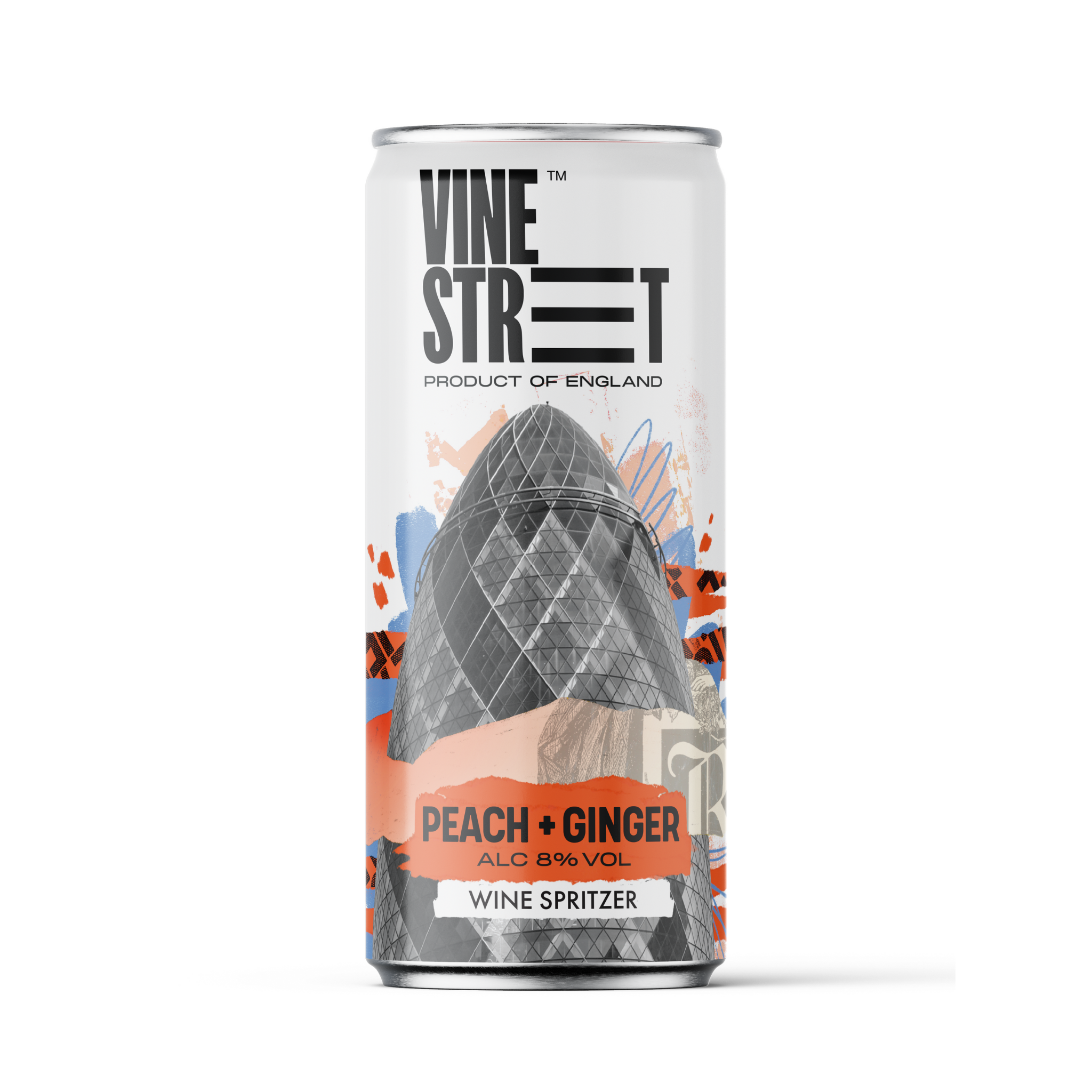PEACH + GINGER WINE SPRITZER - 4 CANS