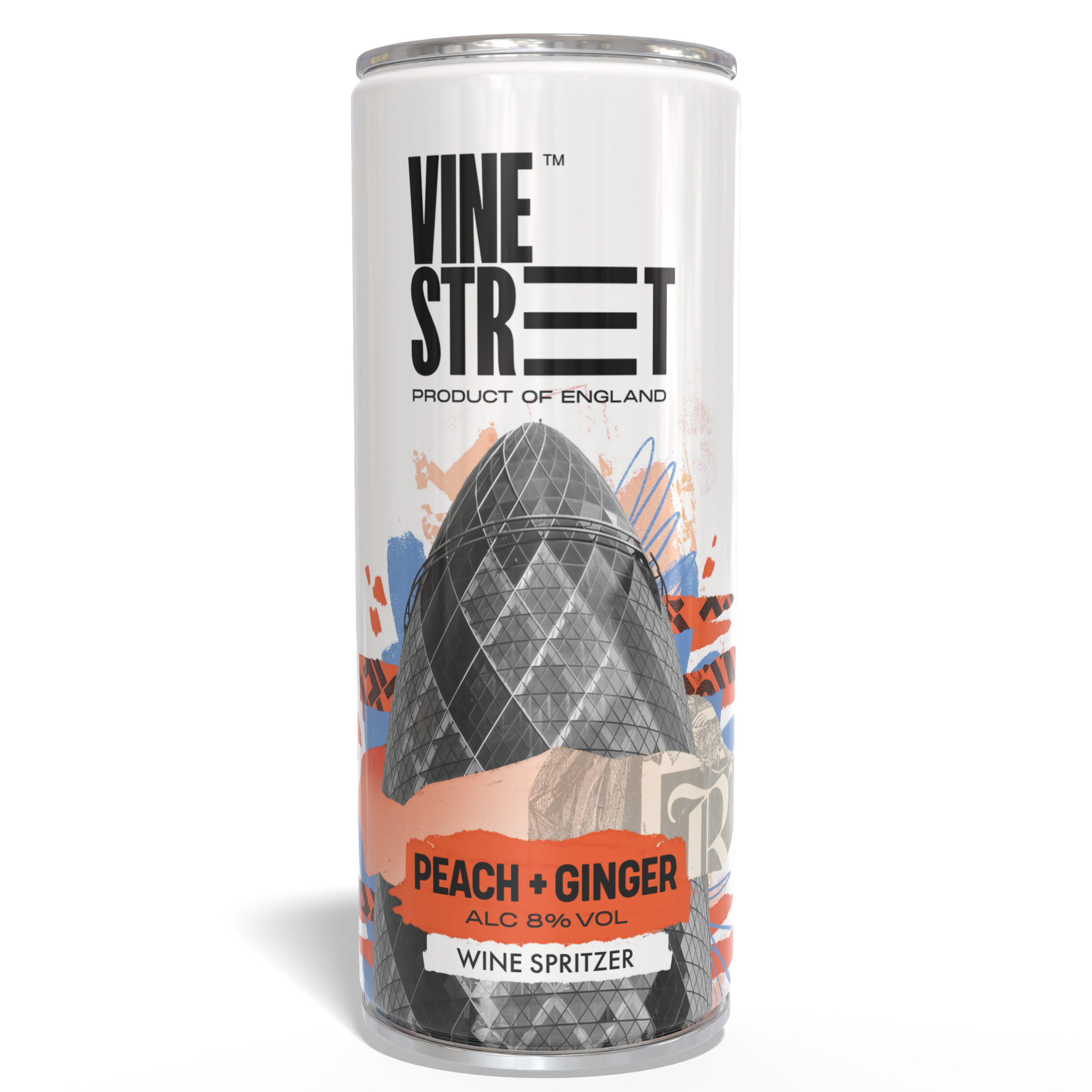PEACH + GINGER WINE SPRITZER - 4 CANS